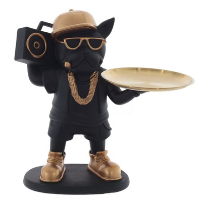 Фигурка декоративная с подносом Собака