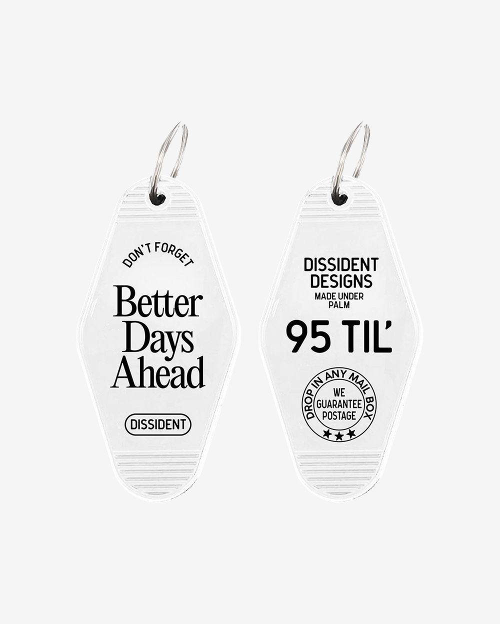 Брелок Dissident Keytag белый