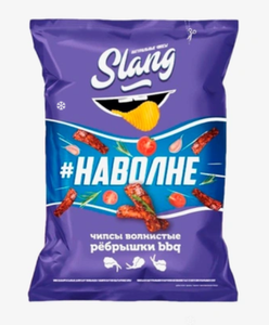 Чипсы Slang волнистые BBQ, 60 г
