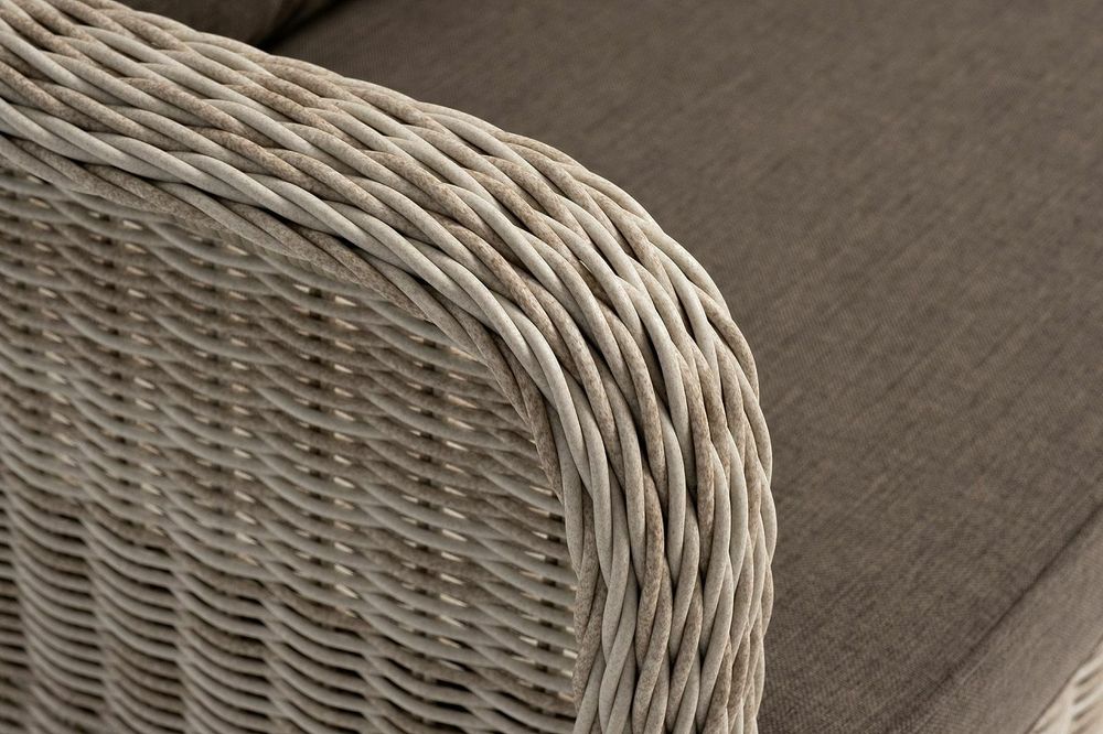 "Гляссе" диван трехместный из искусственного ротанга, цвет бежевый