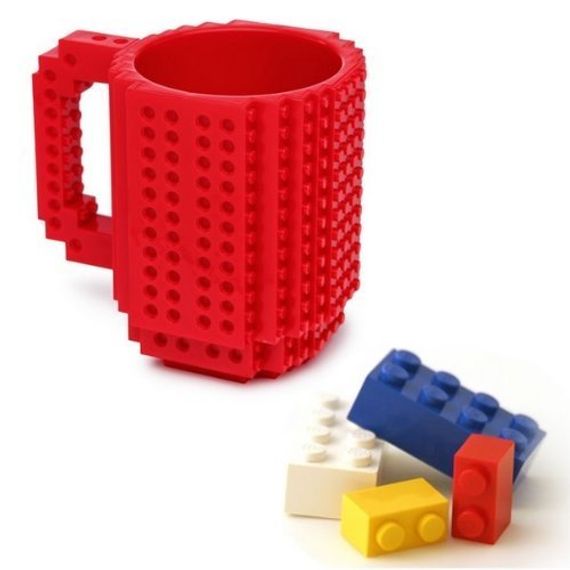 OliaDesign 1 X Build-On Brick Mug Red 12 Oz Coffee Mug