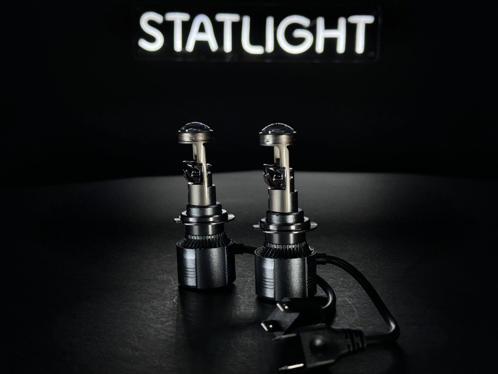 Светодиодные лампы H7, мини линзы H7, LED лампы H7, белые 6000k, 10000Lm, LED линзы, 2 шт