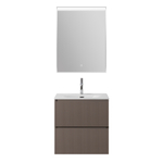 Тумба с раковиной подвесная BelBagno UNO-600-2C-SO-СO Бежевый матовый, раковина белая BB-8099-60