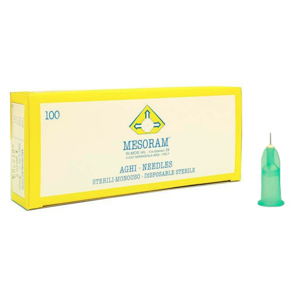 Иглы для мезотерапии Mesoram 33G 0,20х4 100 шт/упак .Италия
