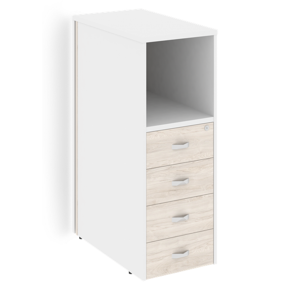 Оникс Тумба с подсветкой 4 ящика завершающая, левая O.R-TV-4.S (L)  436*767*1185