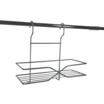 Полка 1 ярус прямоугольная «Х» образная для рейлинга хром зеркало РППХ-1