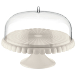 Блюдо для торта с крышкой tiffany, D36 см, молочно-белое