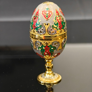 Сувенир Яйцо-рюмки "Узорное" с эмалью (златоустоуская гравюра)