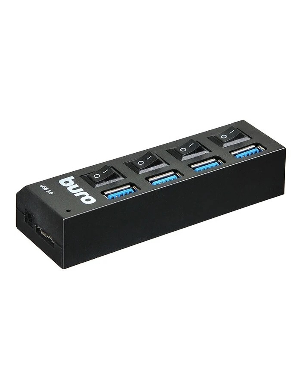 USB-хаб (концентратор) Buro BU-HUB4-U3.0-L Разветвитель USB 3.0 4порт. черный (389737)