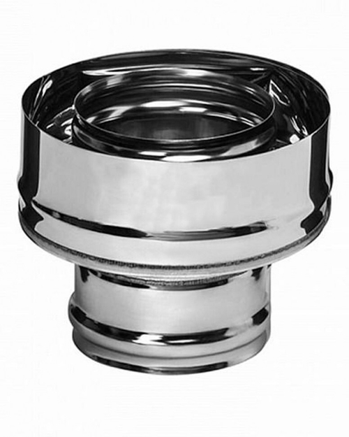 РОЗАН переход труба / сэндвич Д 150 * 210  (1,0) нерж мат  ( 0,5 ) нерж зерк