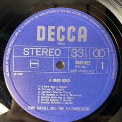 Винтажная виниловая пластинка LP John Mayall With Eric Clapton, John Mayall and The Bluesbreakers, Blues Breakers, A Hard Road (Нидерланды 1973)