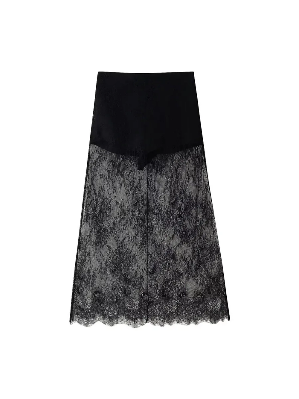 Костюм топ с кружевной юбкой