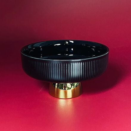 Lenardi 163-003 Конфетница 15,5х8,5см на ножке MULTICOLOR в под.уп.(х18)Фарфор