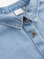 Рубашка джинсовая и легинсы-клеш в комплекте для девочки Next B21-979, Синий, Коричневый, Черный