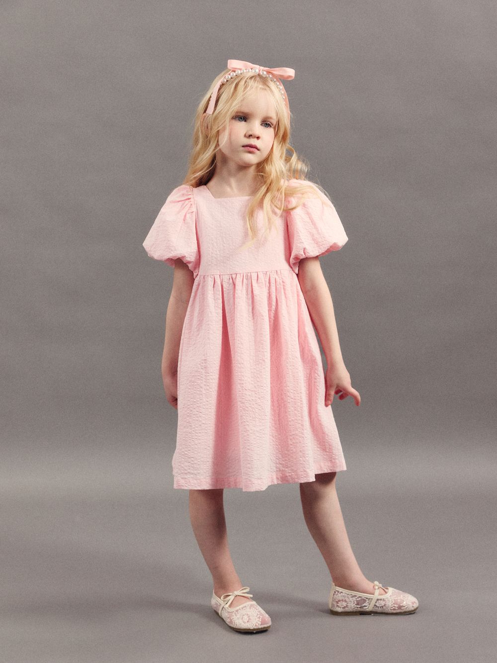 Платье хлопковое "Розовая дымка"