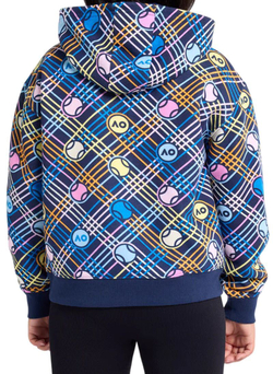 Кофта для девочки теннисная  Australian Open Geometric Hoodie - небесный