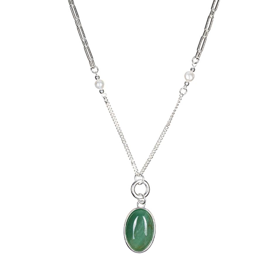 Колье Fiore Luna GREEN AVENTURINE LN5155 G/S