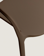 Уличный стул Ania темно-коричневый пластиковый