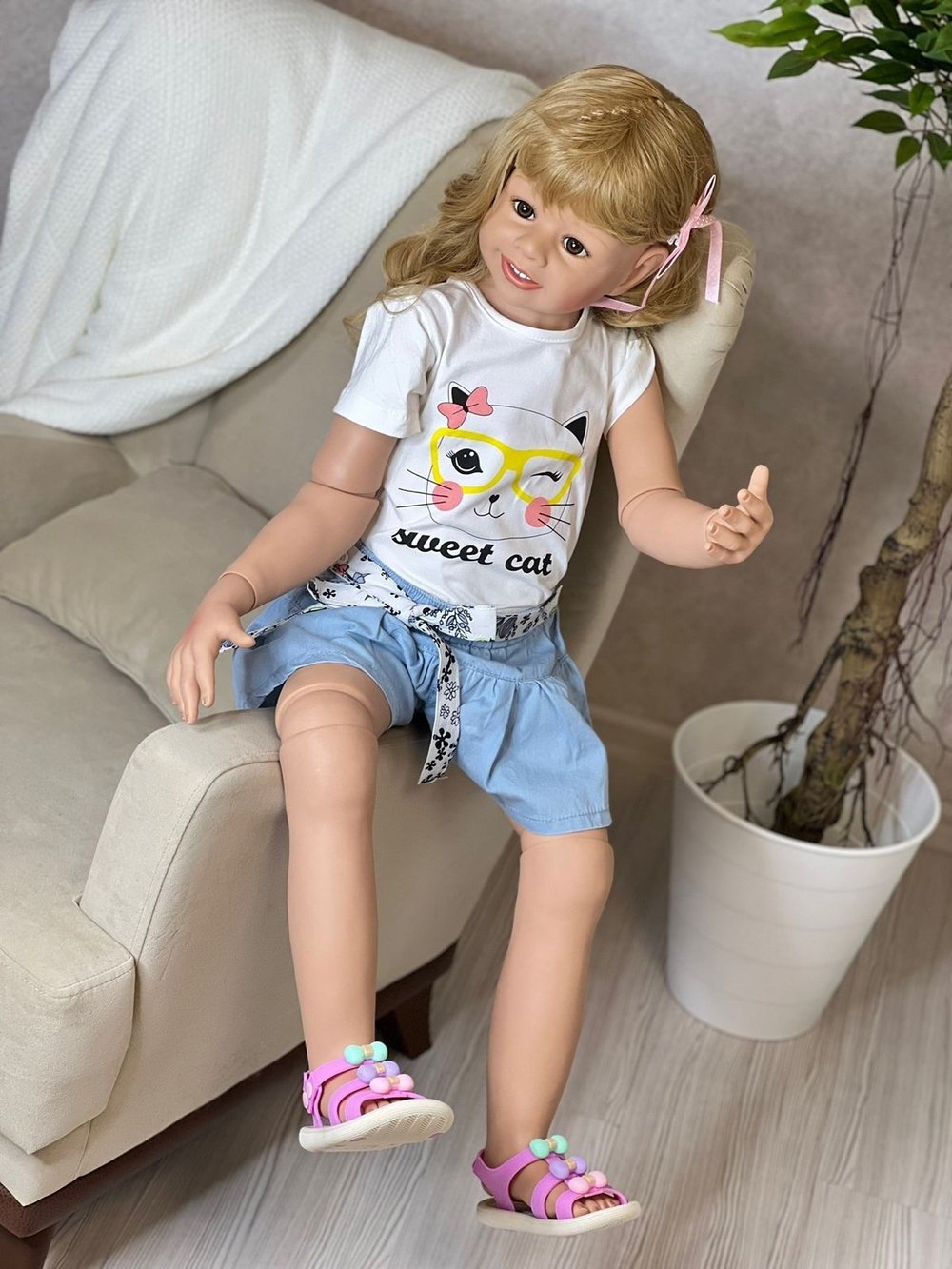 Кукла Реборн ростовая 98см (FA-255)