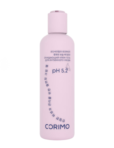 [CORIMO] Очищающий крем-гель для интимного ухода с МОЛОЧНОЙ КИСЛОТОЙ и ЭКСТРАКТОМ РОЗМАРИНА, 200мл