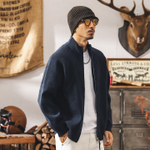 Мужской вязаный кардиган в стиле американского ретро