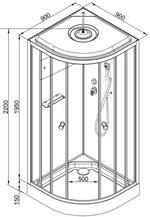 Душевая кабина AvaCan D09S с электрикой