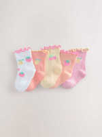 Носки для малышей Next E48-281, 5 шт., Белый, Розовый, Светло-желтый