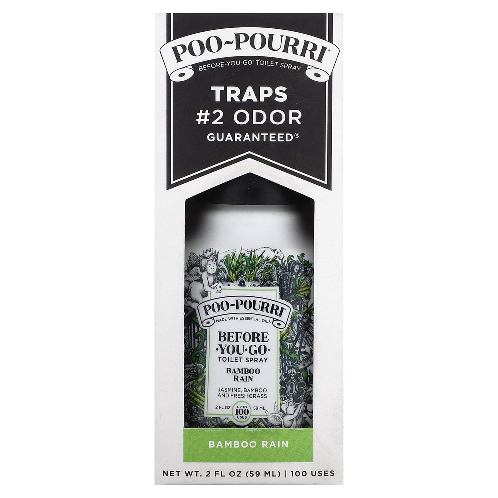 Poo-Pourri, Before-You-Go, спрей-освежитель для туалета, «бамбуковый дождик», 59 мл (2 унции)