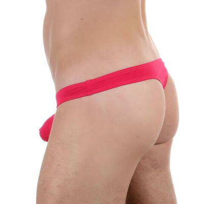 Сексуальные низкие трусы-тонги из хлопкового полотна (Размер: XXL) (Цвет: ярко-розовый)