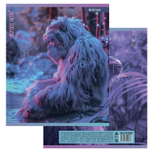 Тетрадь 48л., А5, клетка, Alingar "Big foot, Neon", скрепка, мелованный картон (стандарт), блок офсет, 4 дизайна в пленке т/у