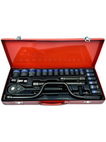 Набор ударных головок 1/2" 24 шт. с воротком / коловоротом / трещоткой под Гайковерт