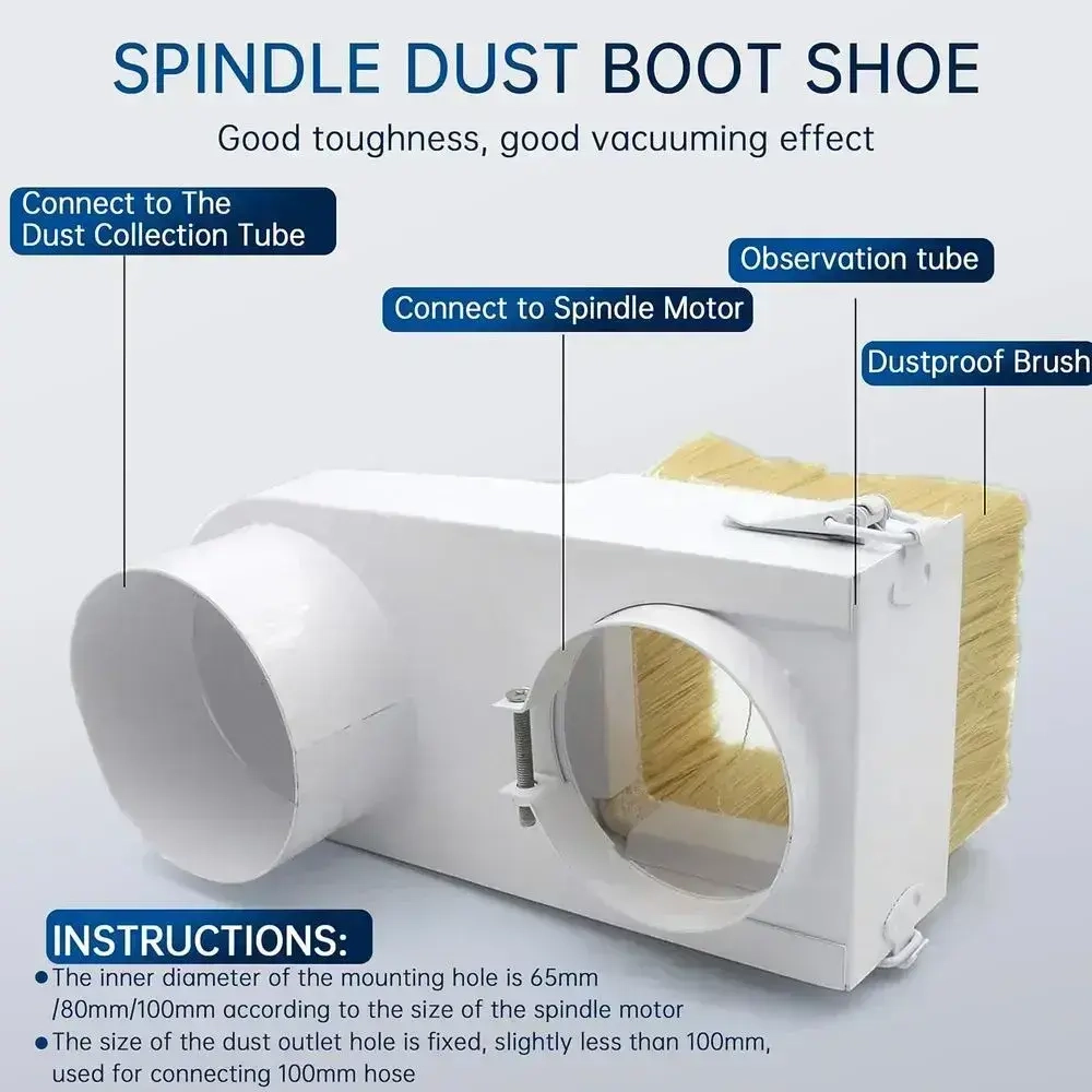 Щетка аспирации на шпиндель D80мм для станка ЧПУ