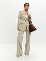 Жакет Скарлет из экокожи в оттенке миндаля