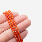 Фианиты, оттенок "Хурма", 3,3мм, шар, микроогранка