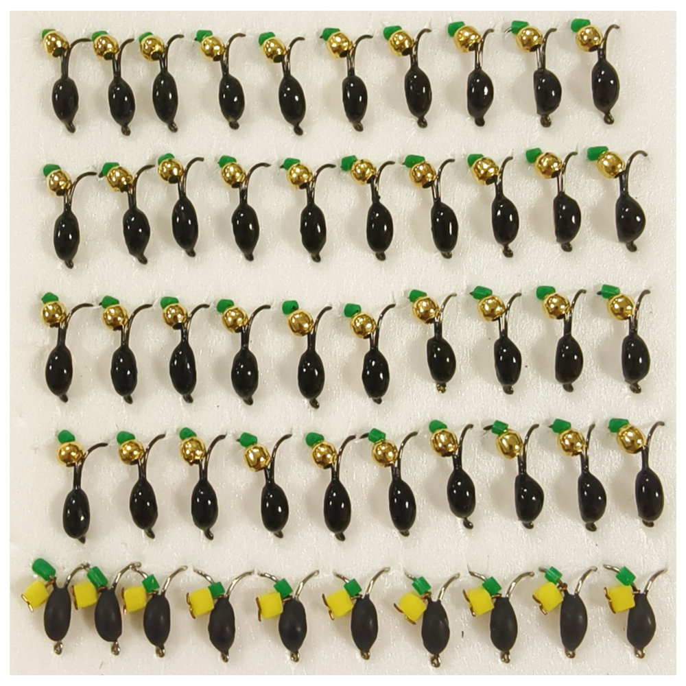 Коза d 3мм. Черная с коронкой. Латунный шар (набор 10 штук)