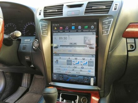 Магнитола для Lexus LS460 2006-2009 (до рестайлинга) - Carmedia ZF-1303L-GE экран 12.1" в стиле "Тесла" на Android 13, 8Гб+128Гб, CarPlay, 4G SIM-слот