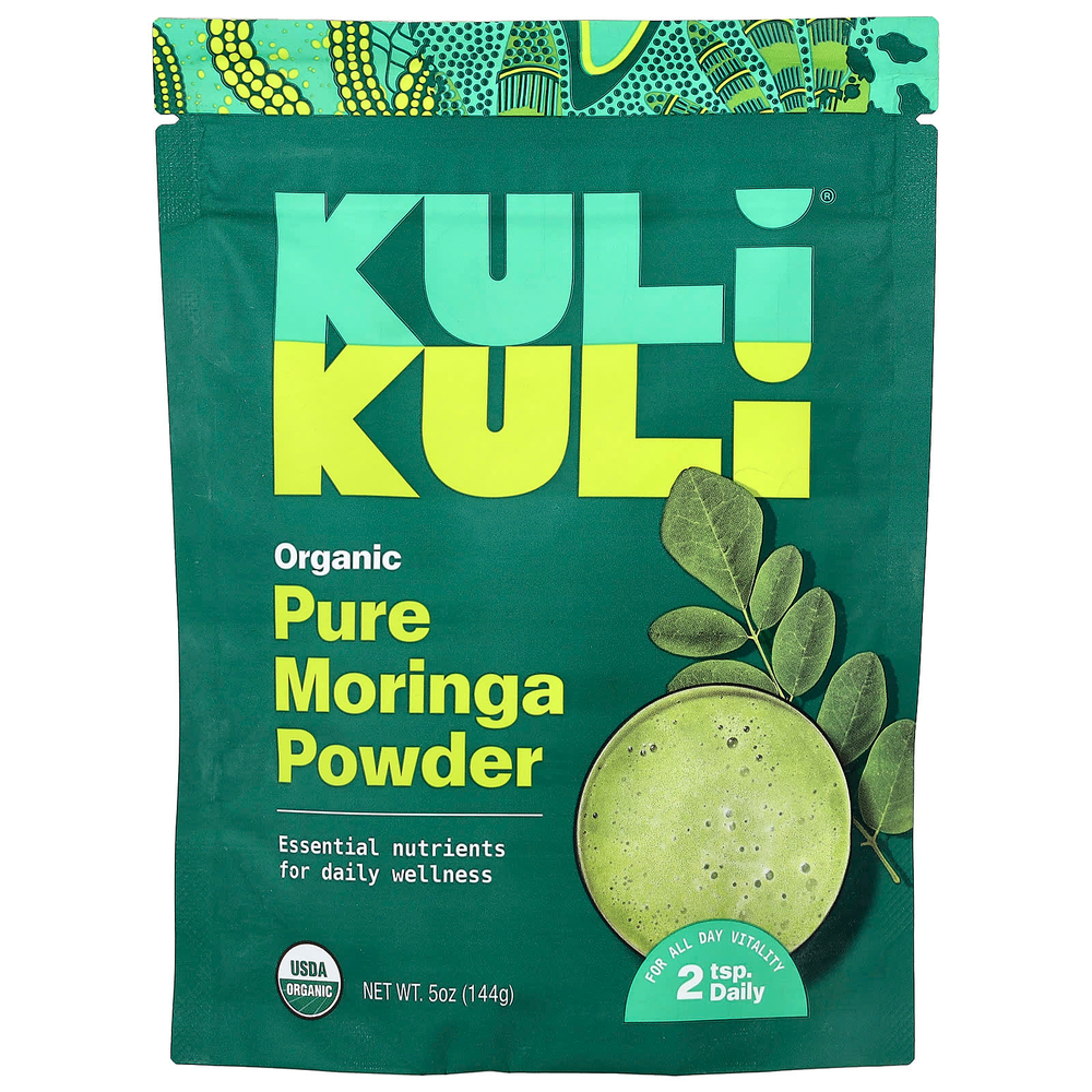 Kuli Kuli, органический чистый порошок моринги, 144 г (5 унций)