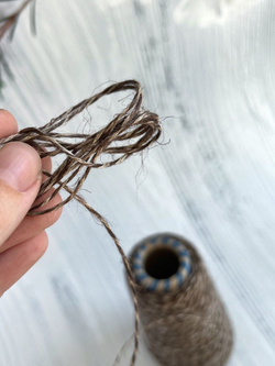 Трикотажная пряжа Льняная вспушенный с мулине