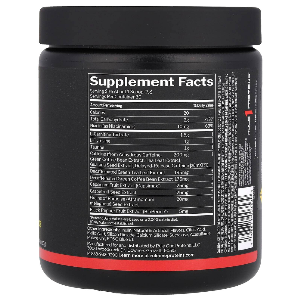 Rule One Proteins, Burn ™, Thermo Weight Management, лимонад с голубой розой, 210 г (7,41 унции)