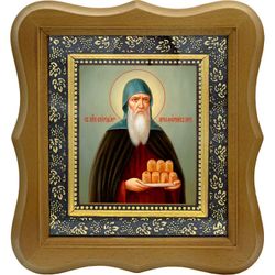 Спиридон Печерский, преподобный просфорник. Икона на холсте.