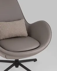 Крутящееся кресло Ostra, серая экокожа