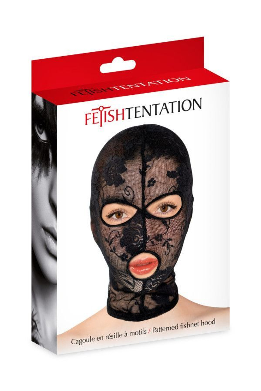 Фетиш-маска-шлем Fetish Tentation, сетка, отверстия для глаз и рта
