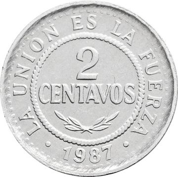 2 сентаво 1987 Боливия