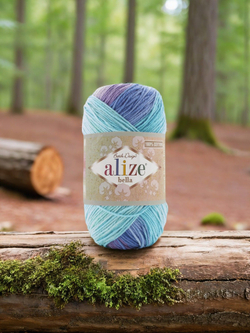 Белла батик (Bella вatik) пряжа Alize 100%хлопок 5х100г/360м (4531)