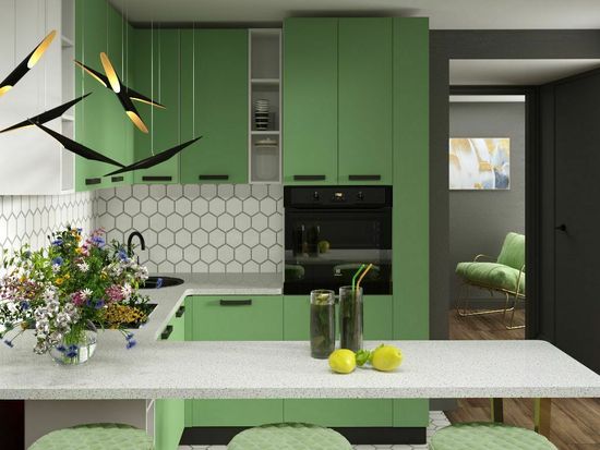 вариант компоновки модульная кухня ОСЛО