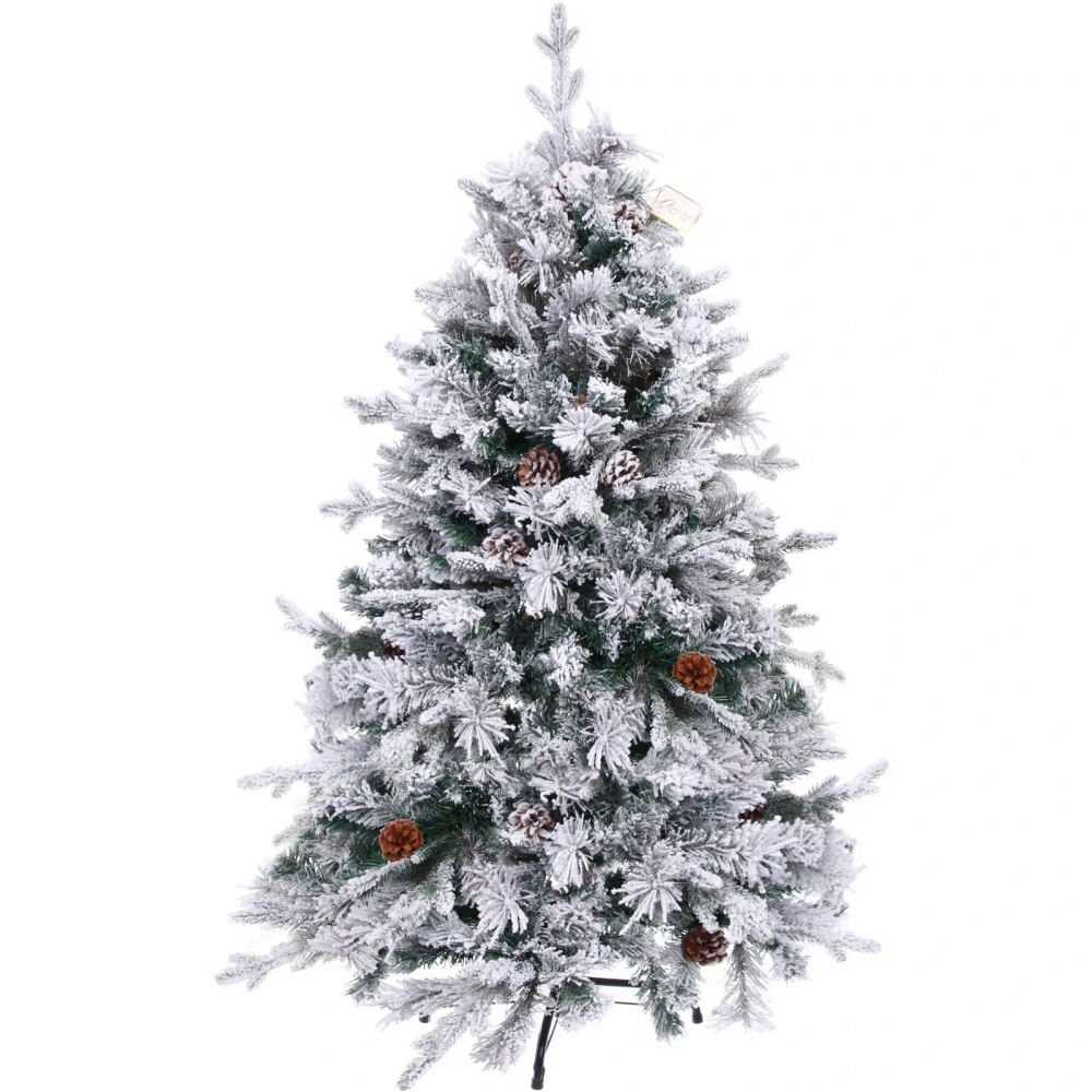 Елка «Заснеженная принцесса» 150 см, ПВХ, леска, резина с белым напылением (559 веток)