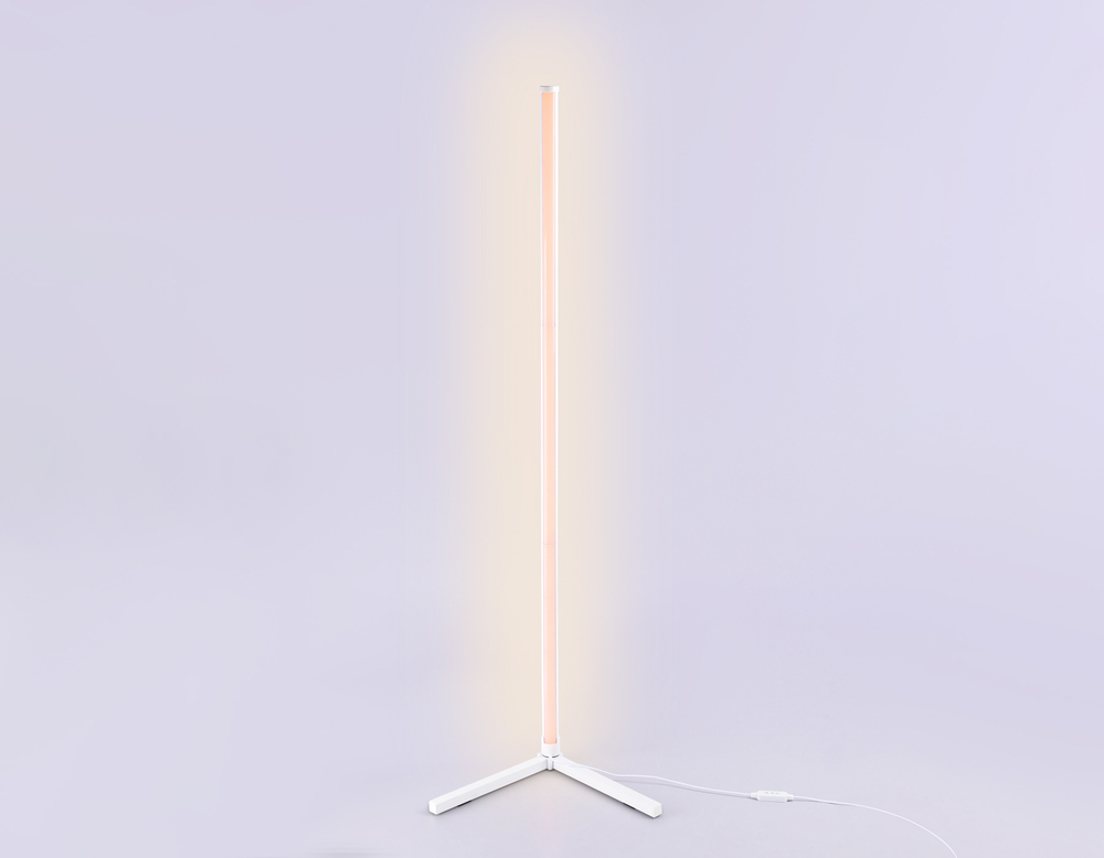 Светильник светодиодный напольный RGB с пультом FL8020 WH белый LED 15W RGB D32*1250 (ПДУ РАДИО 2.4G)