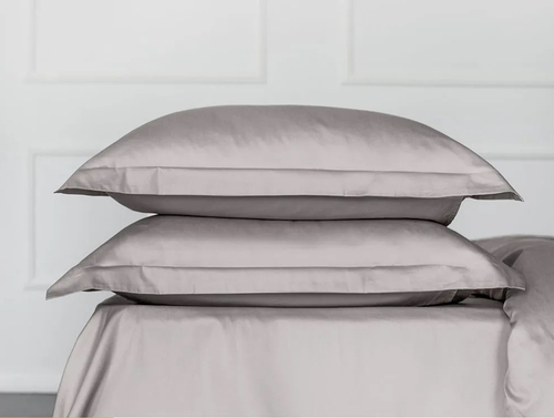 Комплект из двух сатиновых наволочек 70х70см | светло-лавандовый