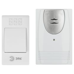 Звонок дверной ЭРА C61 беспроводной белый 32 мелодии | Электрозвонки беспроводные