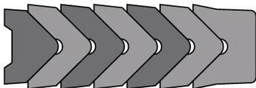 A120-150 V-образное штоковое уплотнение 150-170-40/6